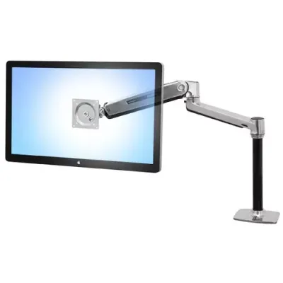 Ergotron LX Series LX HD Sit-Stand 116.8 cm (46") Desk Aluminium - Thumbnail 2