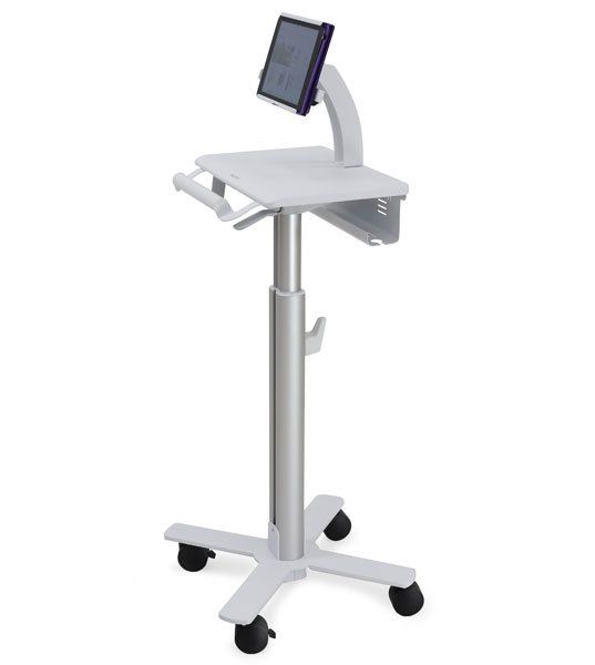 Ergotron StyleView Tablet Cart, SV10 Aluminium, White Multimedia cart - Image 1