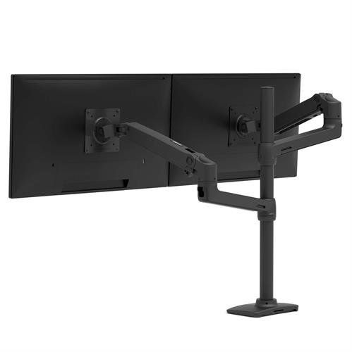 Ergotron LX Series LX Dual Stacking Arm, Tall Pole, Matte Black 101.6 cm (40") Desk - Image 1