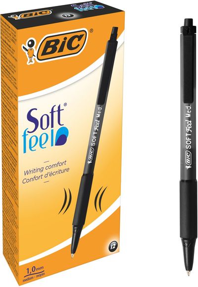 BIC 837397 ballpoint pen Black Clip-on retractable ballpoint pen 12 pc(s)