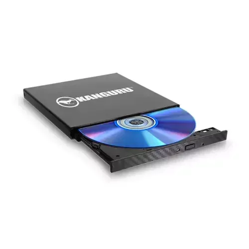 iStorage Kanguru QS Slim BD-RE Blu-ray Burner|Burn Blu-rays DVDs or CDs in a snap|Digitally-Signed Secure Firmware|Safe from badUSB |Buffer Under Run Protection |TAA Compliant| - Image 1