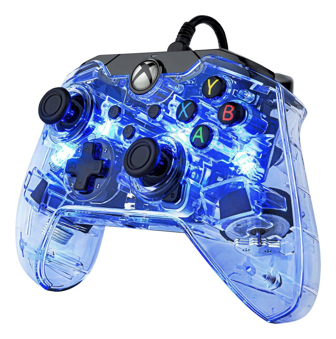 PDP Afterglow Black Blue Transparent USB Gamepad Analogue / Digital Xbox One Xbox Series S Xbox Series X - Image 1