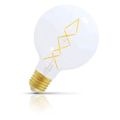 Castello Style LED G125 Globe Light Bulb E27 6.5W Dim Extra Warm White 2200K Screw Filament Clear