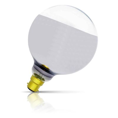Opus LED G125 Globe Light Bulb B22 4W Dim Slanted Crown Silver Warm White 2700K Bayonet Filament