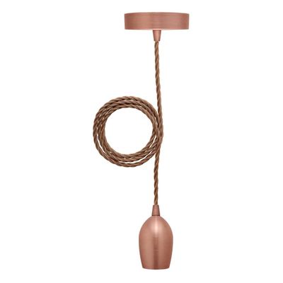 Opus 1-metre Pendant Cord Set E27 Lights in Rose Gold