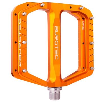 Burgtec Penthouse MK5 Flat Pedals Steel Iron Bro Orange - Thumbnail 2