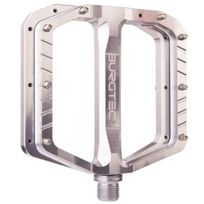 Burgtec Penthouse MK5 Flat Pedals Steel Rhodium Silver