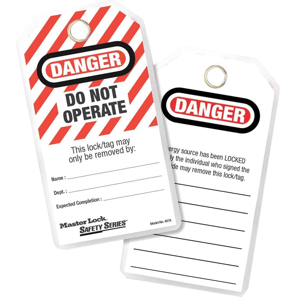 Master Lock Lockout Tags - Danger Do Not Operate - Image 1