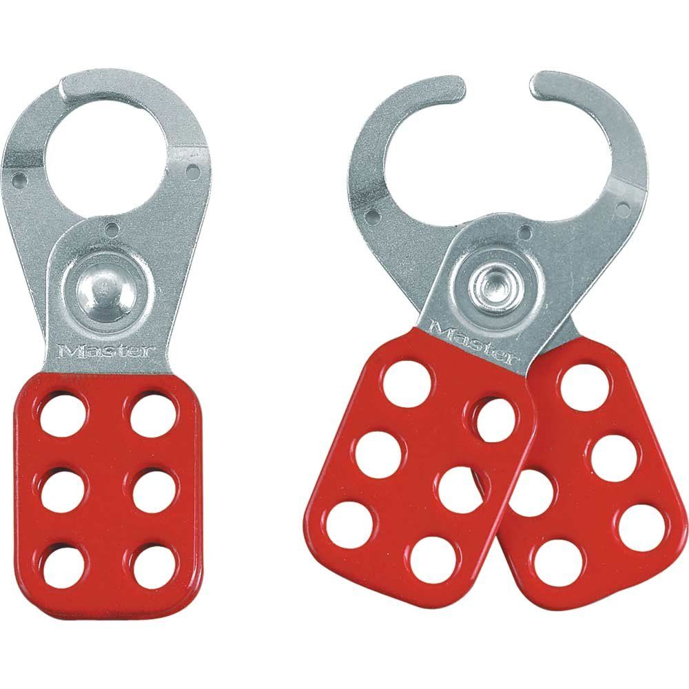 MasterLock 25mm Steel Lockout Hasp Red - Image 1