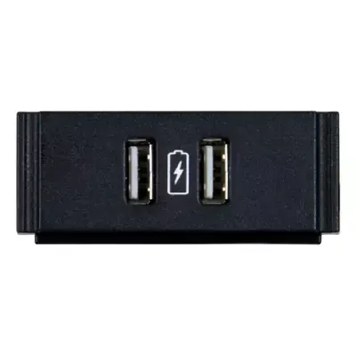 AMX HydraPort HPX-N102-USB-PC - outlet outlet box Black