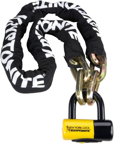 Kryptonite New York Fahgettaboudit Chain and Padlock - Sold Secure Gold