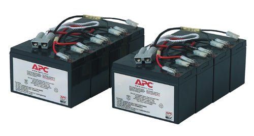 APC RBC12. Battery technology: Sealed Lead Acid (VRLA) Product colour: Black. Weight: 10 kg Dimensions (WxDxH): 254 x 152.4 x 96.5 mm