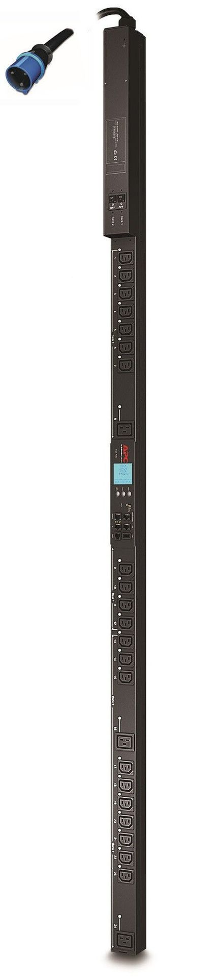 APC Rack PDU 2G Metered by Outlet with Switching ZeroU 32A 230V (21) C13 & (3) C19 - Image 1