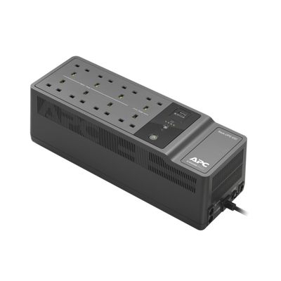 APC Back-UPS 650VA/400W Floor/Wall Mount 230V 8x British BS1363A outlets USB Type A Port User Replaceable Battery