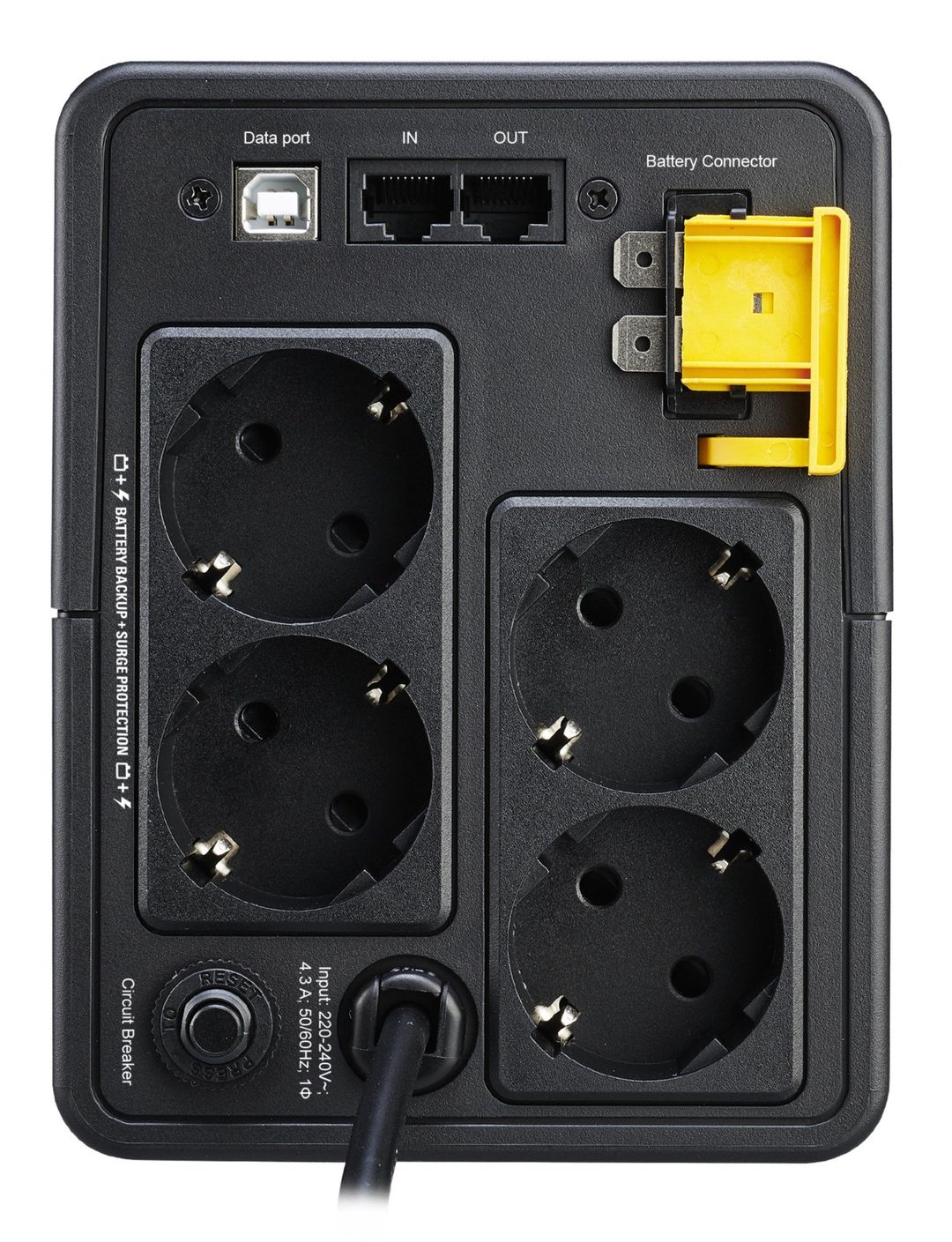 APC Back-UPS, 950VA, Tower, 230V, 4x CEE 7/7 Schuko outlets, AVR - Image 1