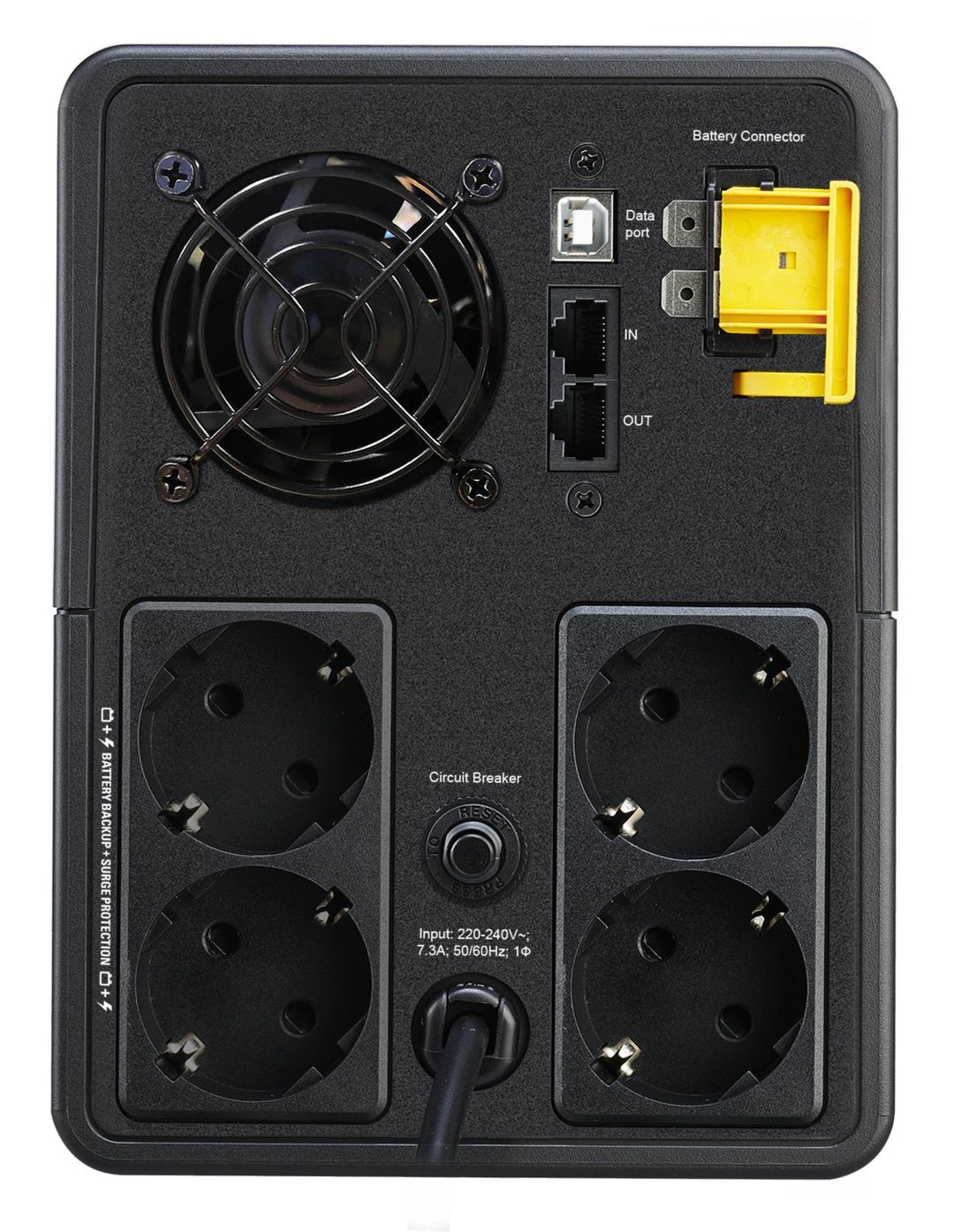 APC Back-UPS, 1600VA, Tower, 230V, 4x CEE 7/7 Schuko outlets, AVR - Image 1