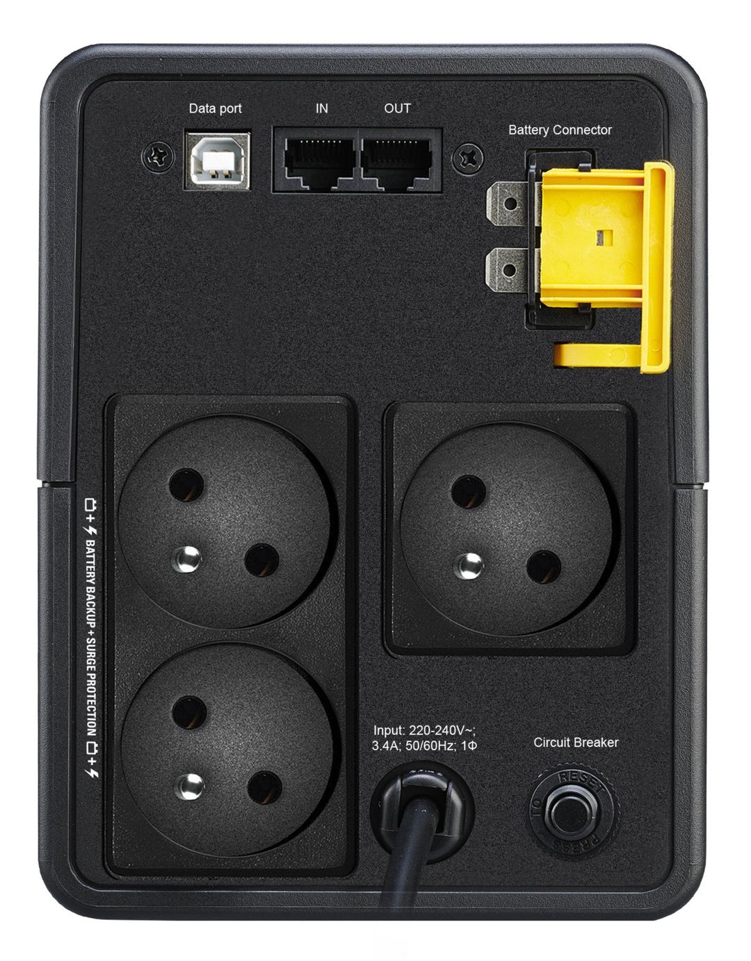 APC BX750MI-FR uninterruptible power supply (UPS) Line-Interactive 0.75 kVA 410 W 3 AC outlet(s) - Image 1