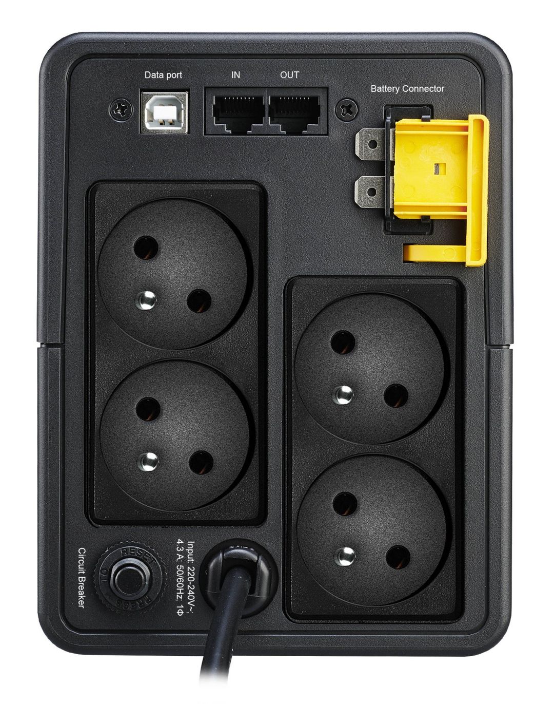 APC Back-UPS, 950VA, Tower, 230V, 4x CEE 7/5 French Schuko outlets, AVR - Image 1
