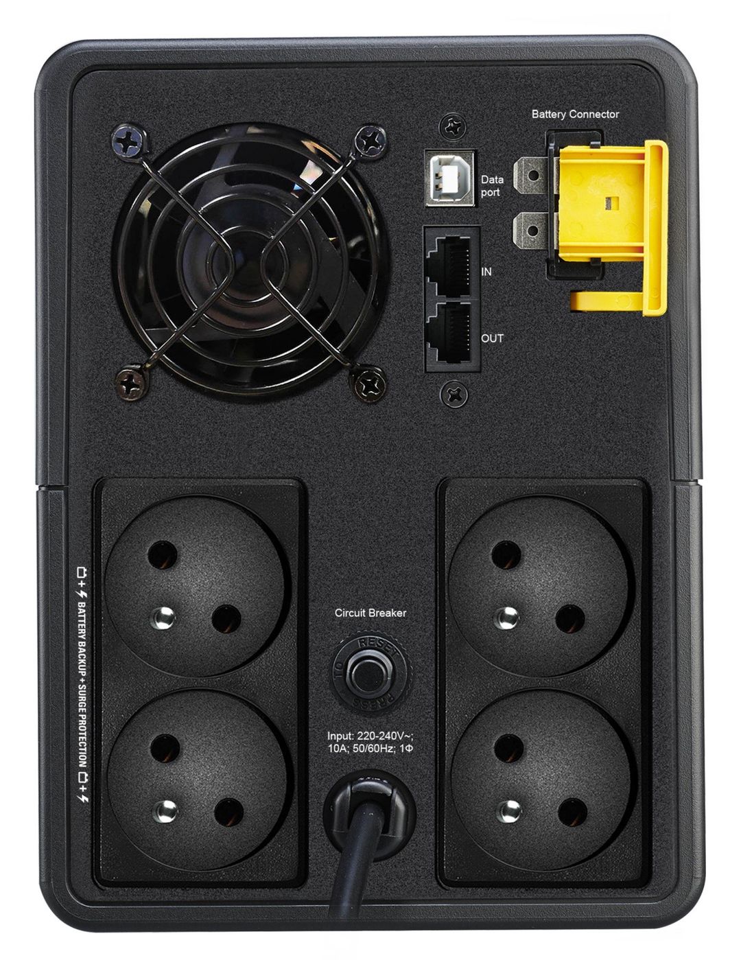 APC Back-UPS, 2200VA, Tower, 230V, 4x CEE 7/5 French Schuko outlets, AVR - Image 1