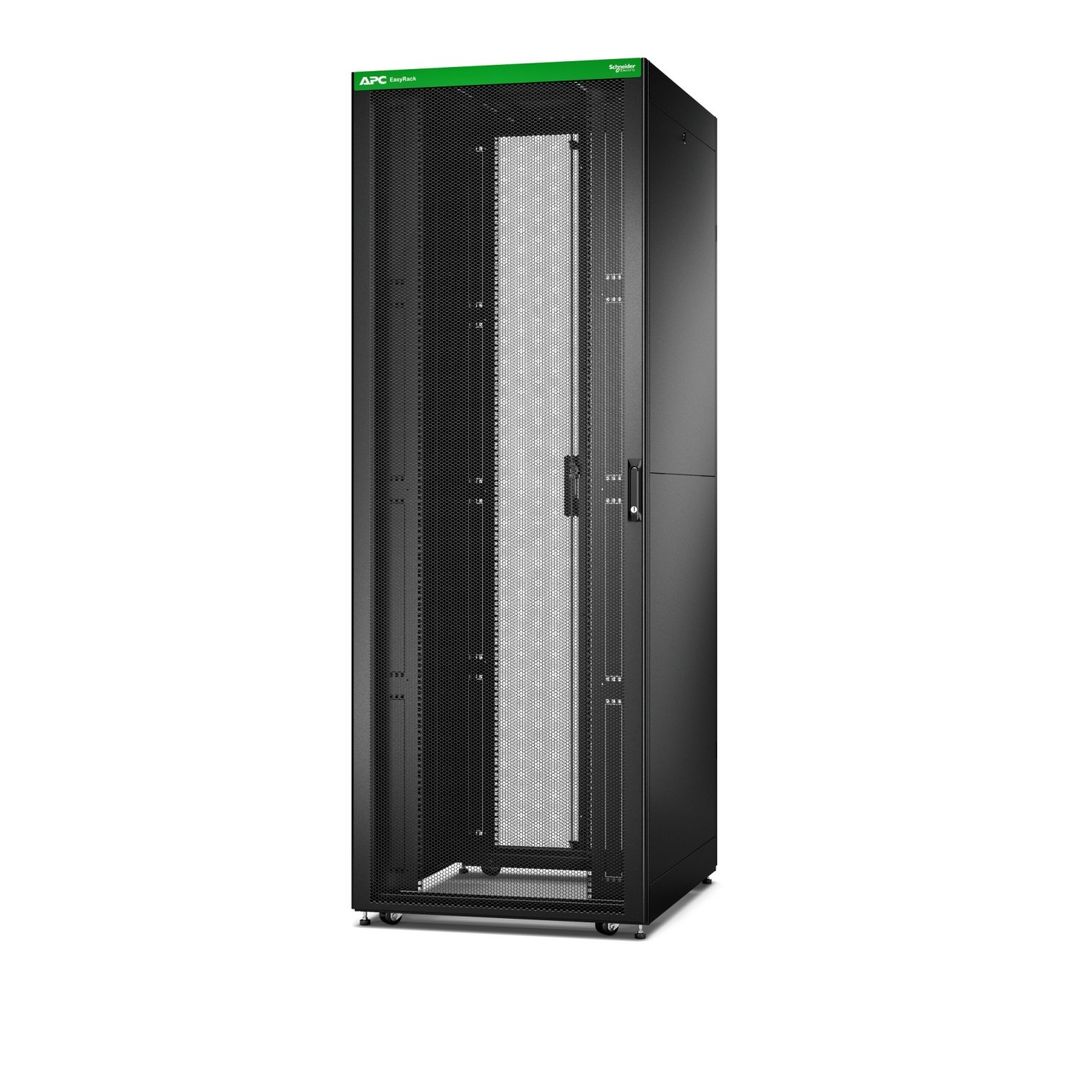APC Easy Rack 48U Black With Roof Castors Feet 4 Brackets and Side Panels No Bottom 2258H x 800W x 1000D mm - Image 1