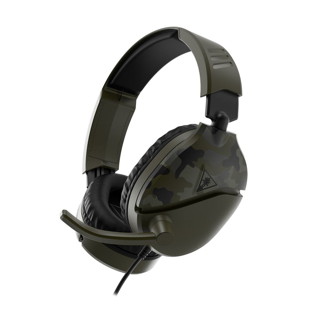 Turtle Beach Recon 70 Camo Green Wired Multiplatform Gaming Headset for PS5 PS4 Xbox Series X or S Xbox One and Mobile with 3.5mm Wired Connection Flip-to-Mute Mic 40mm Speakers - Image 1