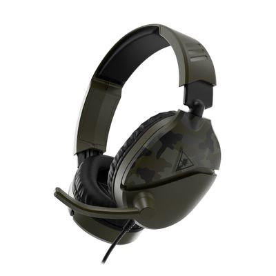 Turtle Beach Recon 70 Camo Green Wired Multiplatform Gaming Headset for PS5 PS4 Xbox Series X or S Xbox One and Mobile with 3.5mm Wired Connection Flip-to-Mute Mic 40mm Speakers