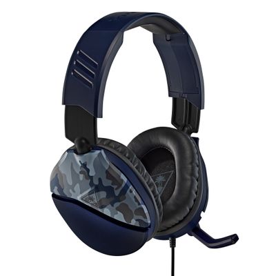 Turtle Beach Recon 70 Camo Blue Wired Multiplatform Gaming Headset for PS5 PS4 Xbox Series X or S Xbox One and Mobile with 3.5mm Wired Connection Flip-to-Mute Mic 40mm Speakers
