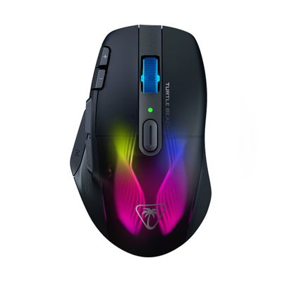 Turtle Beach Kone XP Air Black Wireless Customizable Ergonomic RGB Gaming Mouse Bluetooth 19K DPI Optical Sensor 100h Battery & Charging Dock AIMO RGB Lighting 4D Wheel