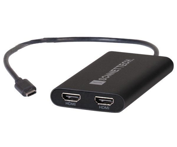 Sonnet USBC-DHDMI video cable adapter USB Type-A 2 x HDMI Black - Image 1