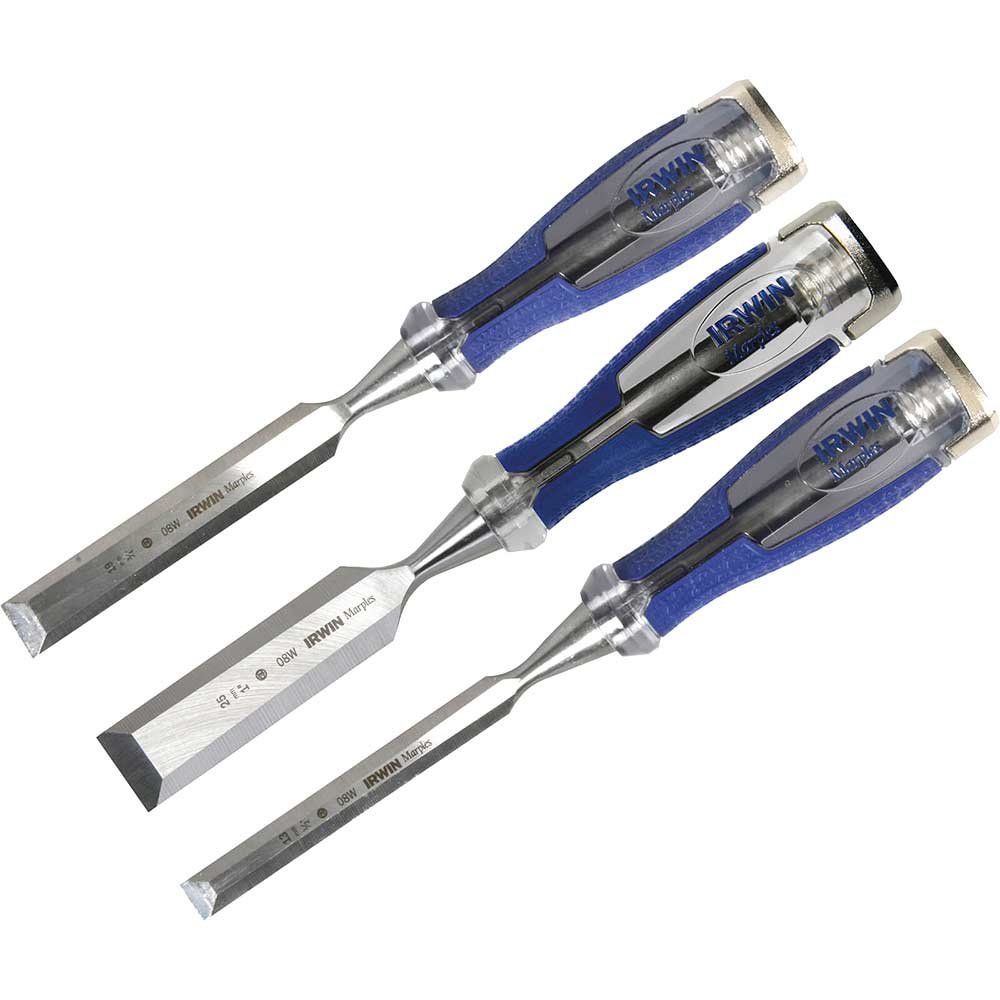 Marples M750 3 Piece Splitproof Pro Bevel Edge Chisel Set - Image 1