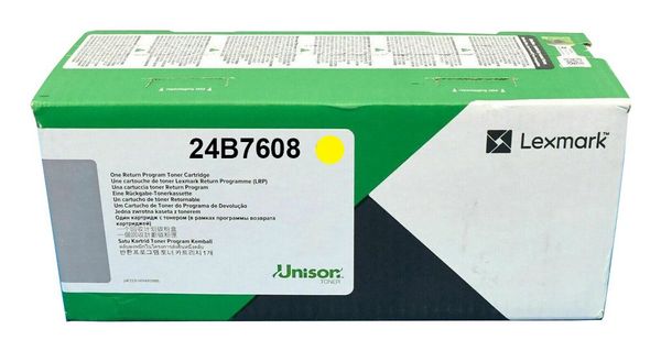 Lexmark 24B7608 toner cartridge 1 pc(s) Original Yellow - Thumbnail 2