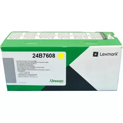 Lexmark 24B7608 toner cartridge 1 pc(s) Original Yellow