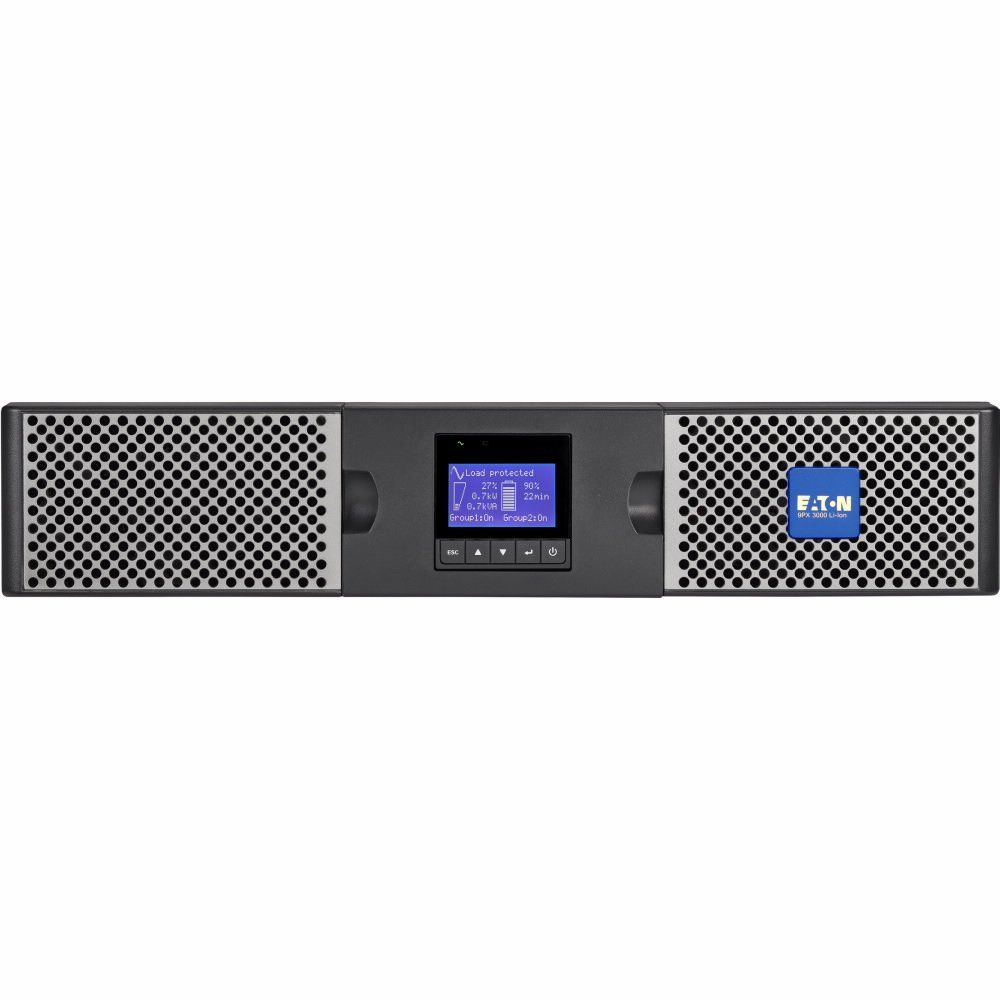 Eaton 9PX 3000i RT2U Netpack Li-Ion uninterruptible power supply (UPS) Double-conversion (Online) 3 kVA 2400 W 10 AC outlet(s) - Image 1