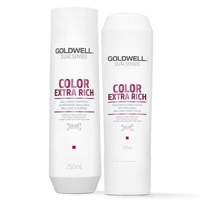 Goldwell Dual Senses Color Brilliance Extra Rich Shampoo 250ml & Conditioner 200ml Duo in Clear - Thumbnail 2