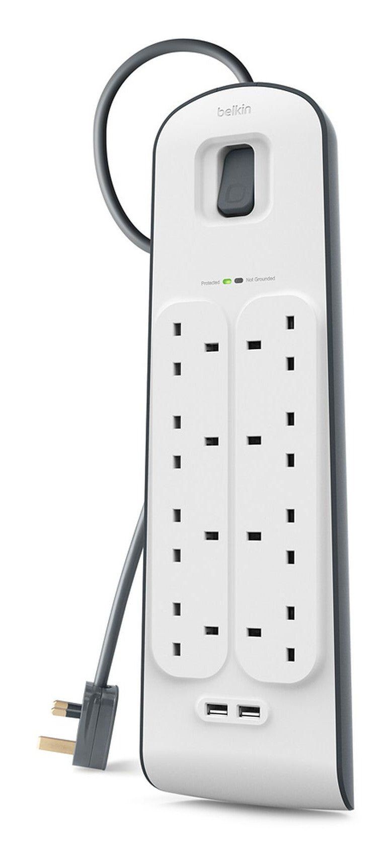 Belkin BSV804AF2M surge protector White 8 AC outlet(s) 2 m - Image 1