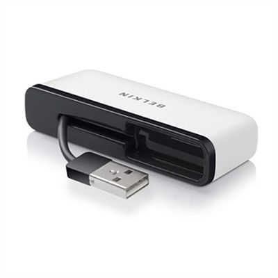 Belkin F4U021BT interface hub 480 Mbit/s Black White