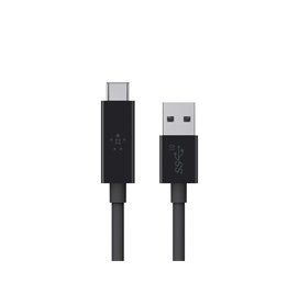 Belkin USB-A - USB-C, 0.9m USB cable USB 3.2 Gen 2 (3.1 Gen 2) USB A USB C Black - Image 1
