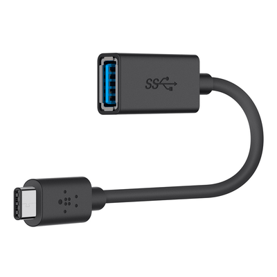 Belkin F2CU036btBLK. Connector 1: USB C Connector 2: USB A USB version: USB 3.2 Gen 1 (3.1 Gen 1) Maximum data transfer rate: 5 Gbit/s Product colour: Black - Thumbnail 2