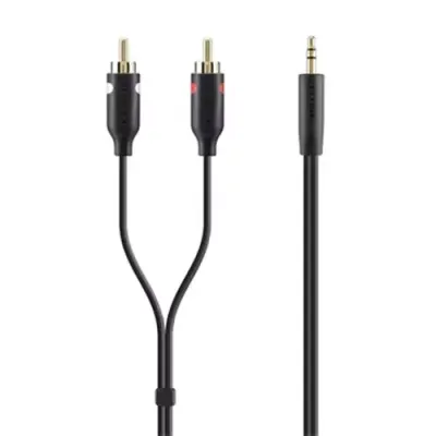 Belkin F3Y116BT2M audio cable 2 m 2 x RCA 3.5mm Black - Thumbnail 3