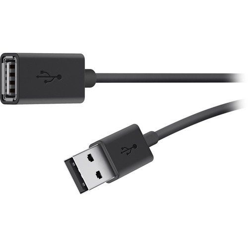 Belkin USB 2.0 A M/F 3m USB cable USB A Black - Image 1