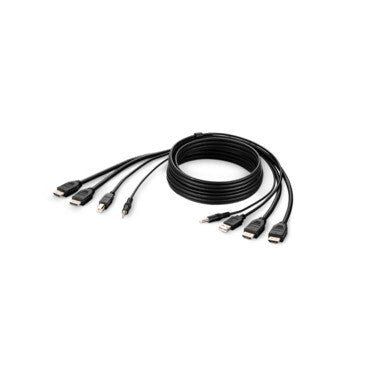 Belkin F1DN2CCBL-HH6T KVM cable Black 1.8 m - Thumbnail 2