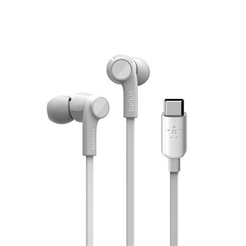 Belkin ROCKSTAR Headphones Wired In-ear Calls/Music USB Type-C White - Image 1