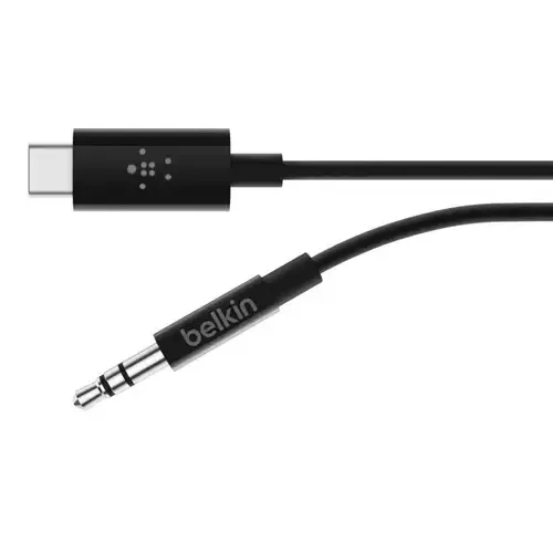 Belkin RockStar 3.5mm with USB-C Connector audio cable USB C Black - Image 1
