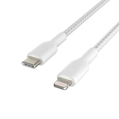 Belkin CAA004BT1MWH 1 m Lightning USB C Male Male White