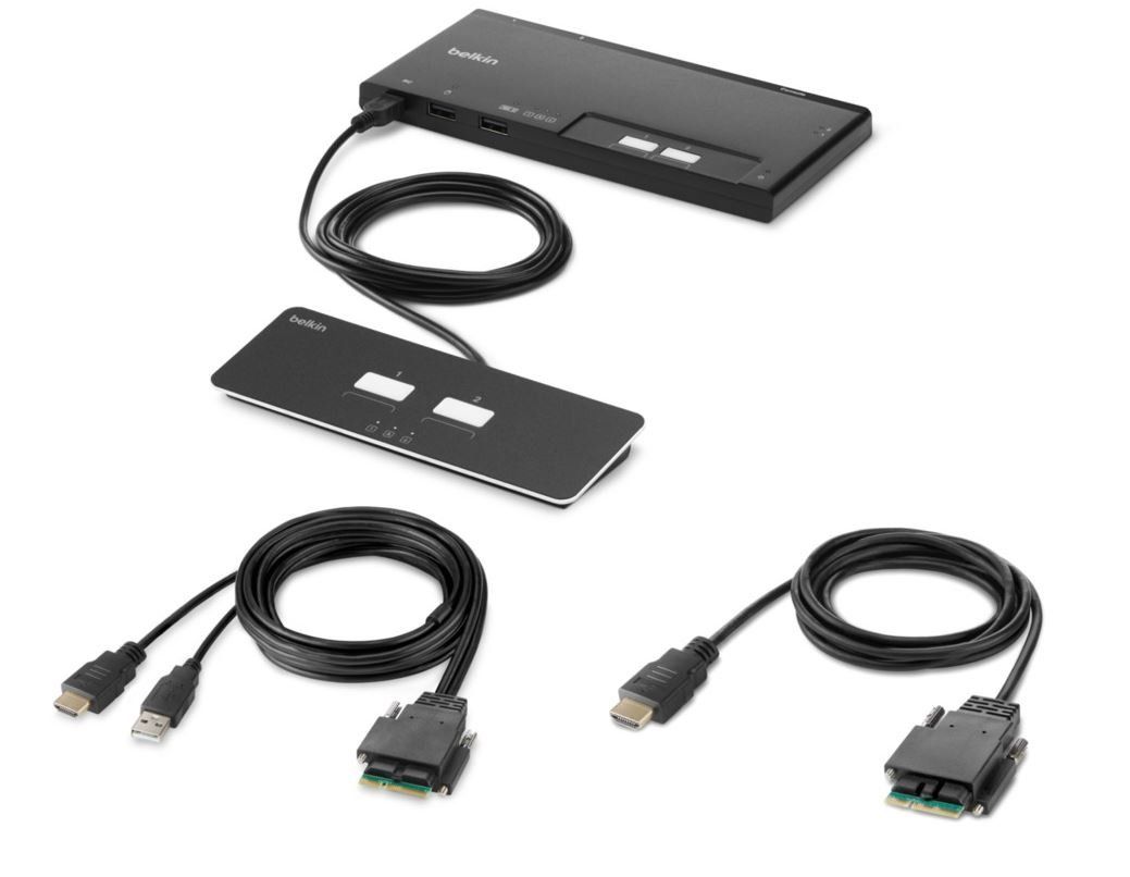 Belkin F1DN102MOD-HH-4 KVM switch Black - Image 1