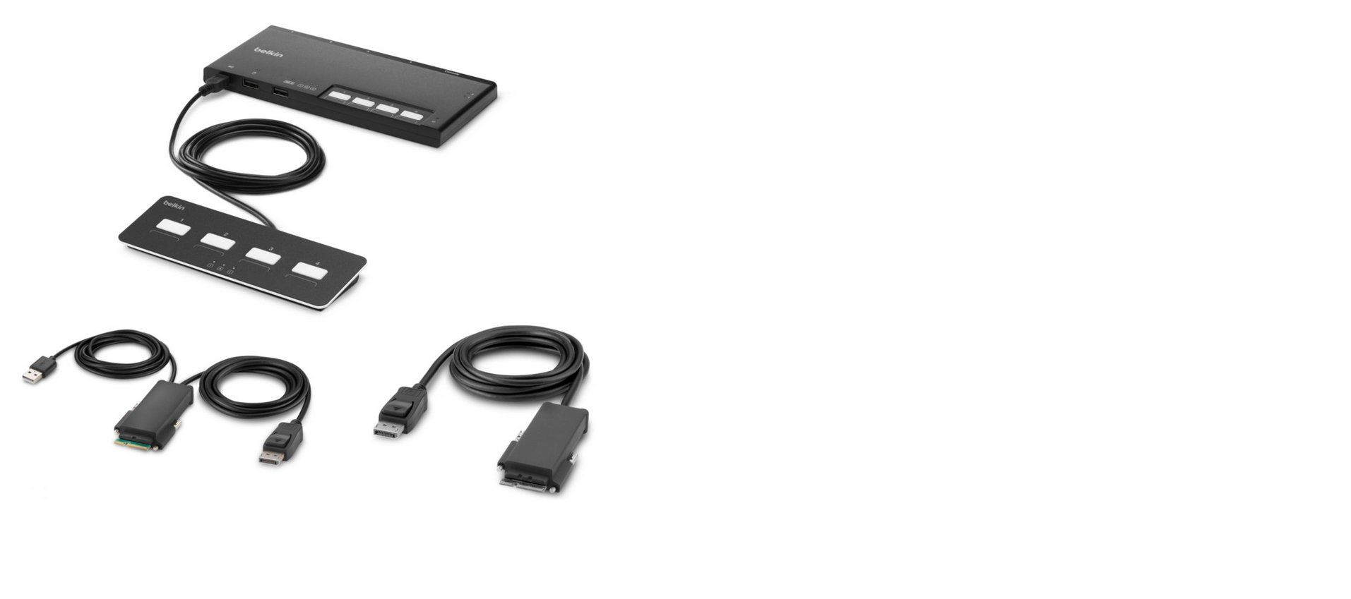 Belkin F1DN104MOD-PP-4 KVM switch Black - Image 1