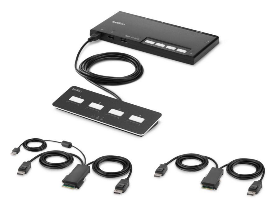 Belkin F1DN204MOD-PP-4 KVM switch Black - Image 1