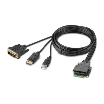 Belkin F1DN2MOD-HC-DP6 KVM cable Black 1.8 m - Thumbnail 2