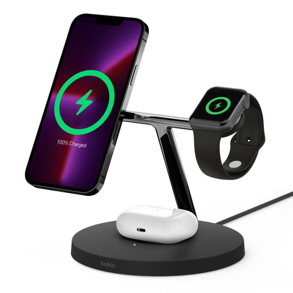 Belkin BOOSTCHARGE PRO Headset Smartphone Smartwatch Black DC Wireless charging Fast charging Indoor - Image 1