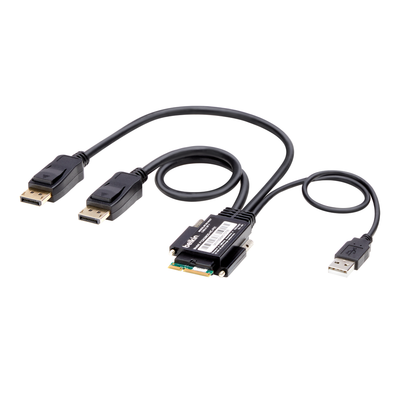 Belkin F1DN2MOD-HC-P01 KVM cable Black 0.3 m - Thumbnail 2
